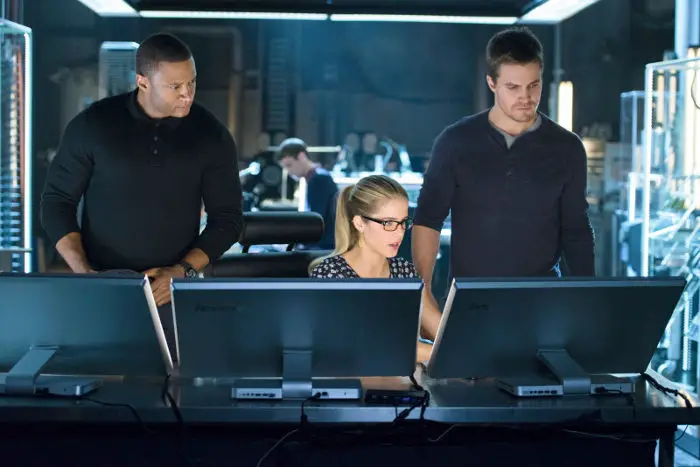 John Diggle and Felicity Smoak and Oliver Queen